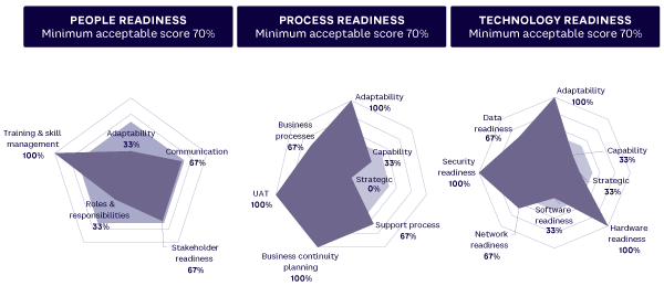 Figure 1. Sample organizational readiness assessment outcome